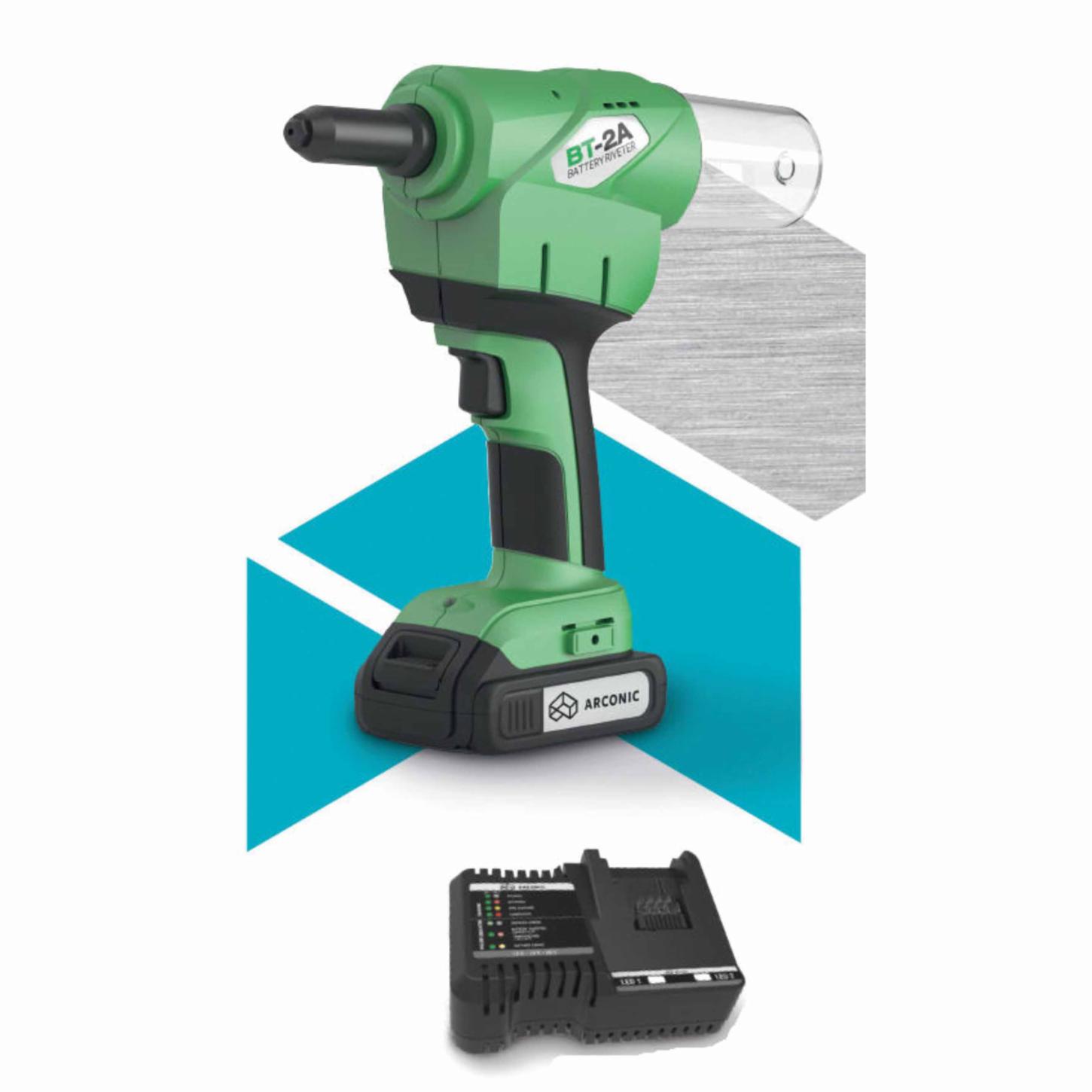 Marson BT-2A Cordless Rivet Tool Kit; 16 V Operating Voltage, 3/32 â€“ 3/16 Inch Capacity